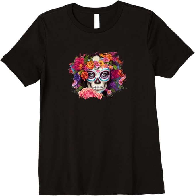 Day of the Dead Mexico Women T-Shirt - Premium Día De Los Muertos Skull Design