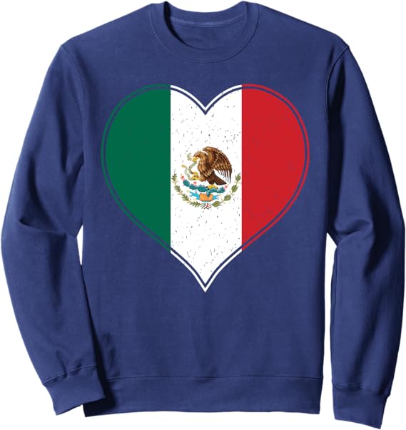 Corazón Mexicano Mexican Flag T-Shirt & Sweatshirt - Bandera de México Apparel
