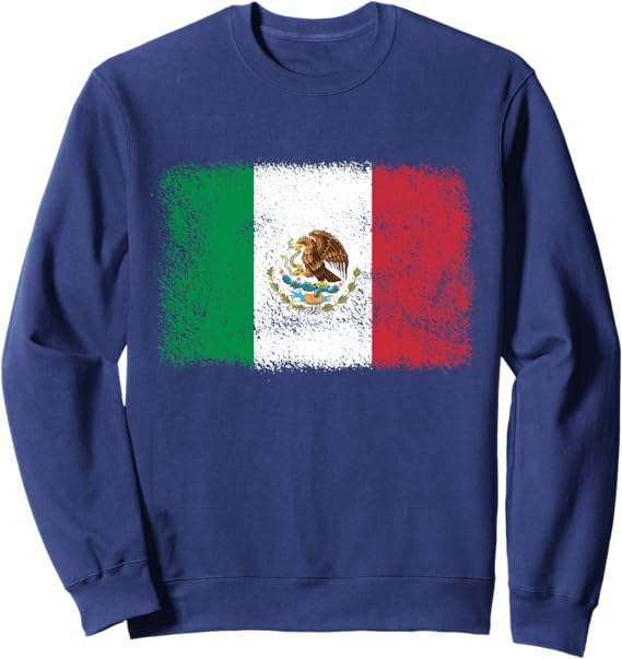 Retro Mexico Flag T-Shirt | Mexican Bandera Pride Sweatshirt