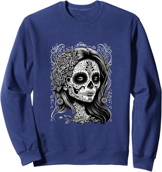 Dia de los Muertos Catrina Calaveras Mexico Holiday Sweatshirt