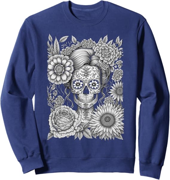 Spooky Calaveras Catrina Mexican Day of the Dead Sweatshirt