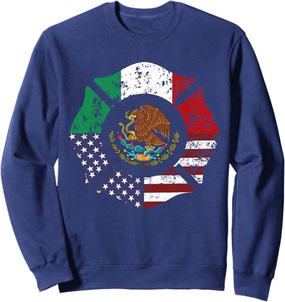USA Mexico American Mexican Flag Escudo Nacional de México Sweatshirt