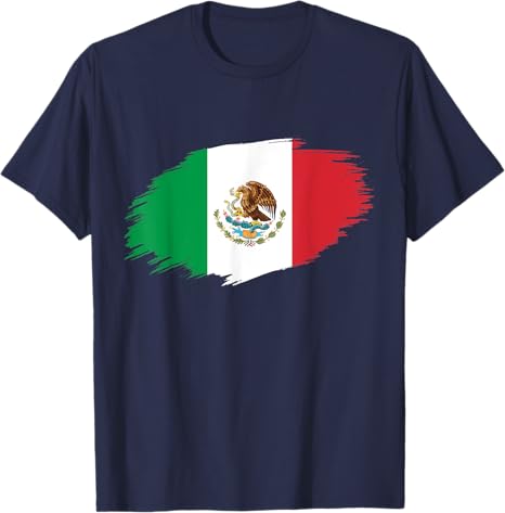 Mexico Flag Men T-Shirt | Camiseta Bandera Mexicana for Patriotic Style