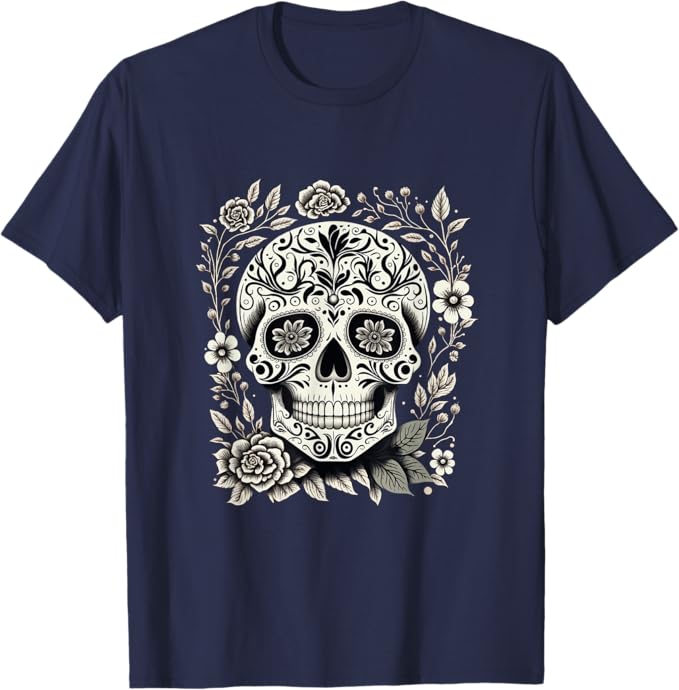 Mexico Holiday Día de los Muertos Sugar Skull Men T-Shirt – Day of the Dead Apparel