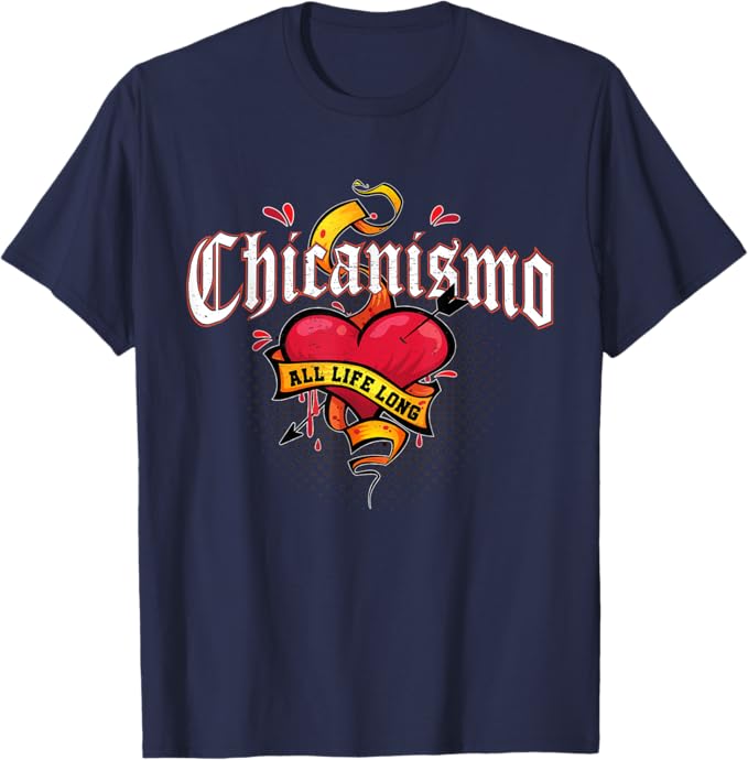 Chicanismo Retro Mexican Chicano Heart Men T-Shirt – All Life Long Style