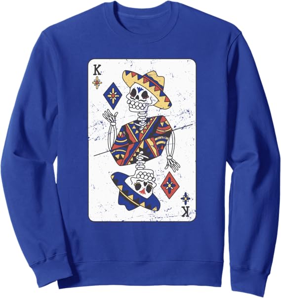 Vintage Mexican Chicano Card Sweatshirt with Hombre Con Sombrero Design