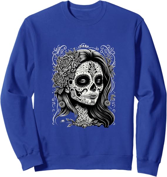 Dia de los Muertos Catrina Calaveras Mexico Holiday Sweatshirt