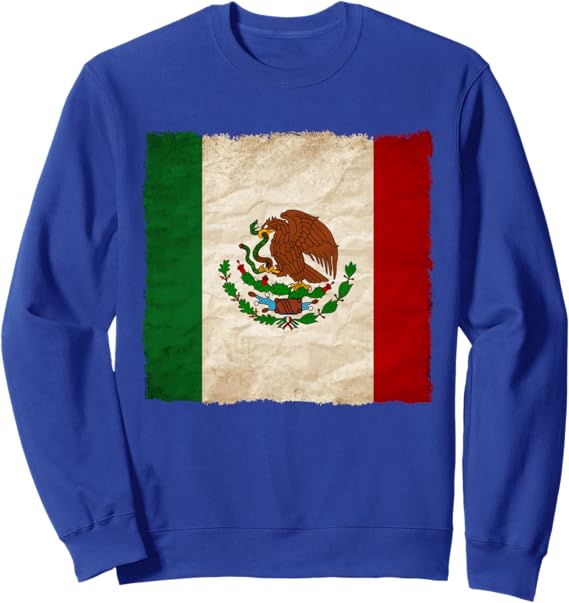 Vintage Mexican Flag Mexico Pride Sweatshirt | Mexican Flag Camiseta Apparel