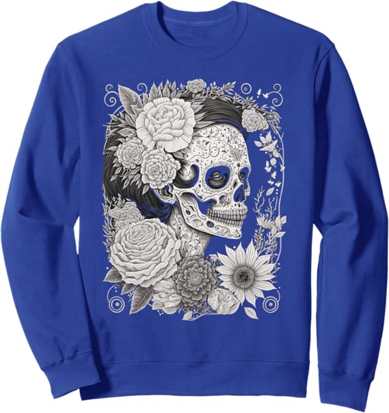 Dia De Los Muertos Catrina Sugar Skull Calaveras Mexico Sweatshirt