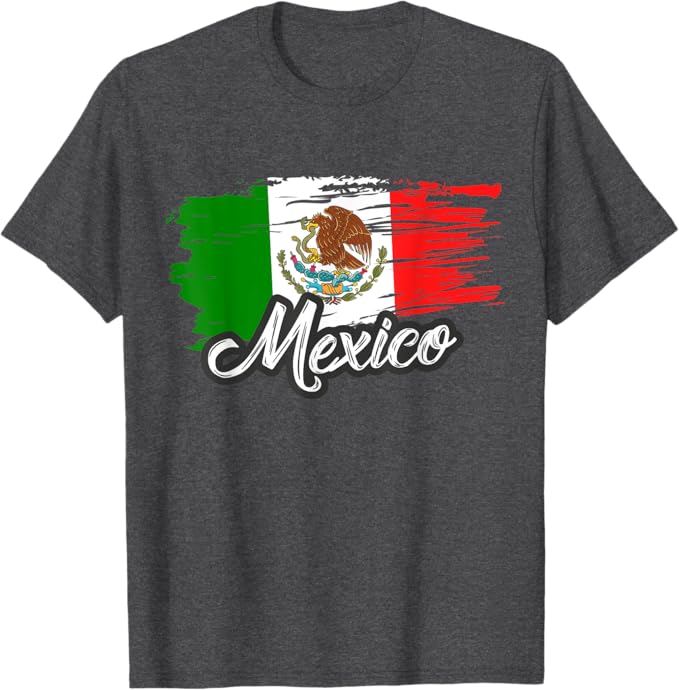 Vintage Mexican Flag Men T-Shirt - Retro Bandera Mexicana Design