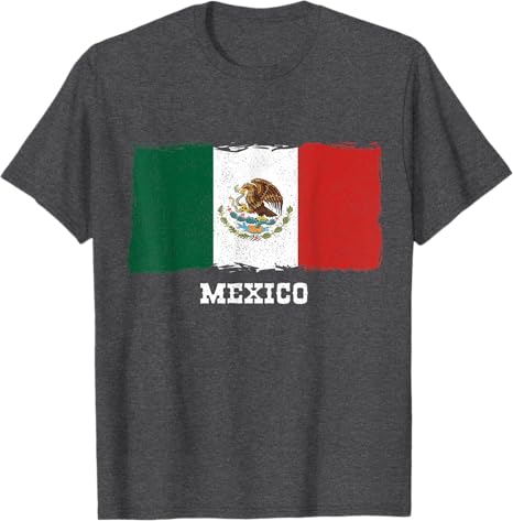 Vintage Mexico Flag Men T-Shirt | Retro Bandera Mexicana Shirt