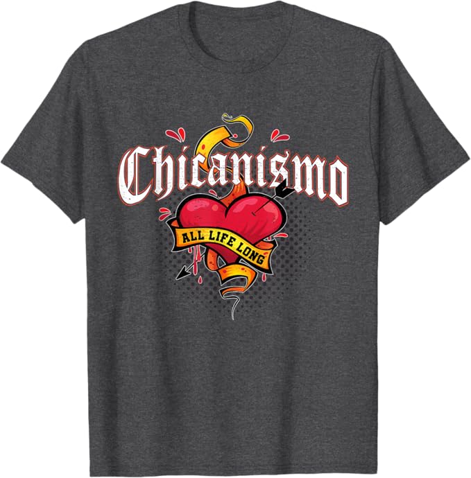 Chicanismo Retro Mexican Chicano Heart Men T-Shirt – All Life Long Style