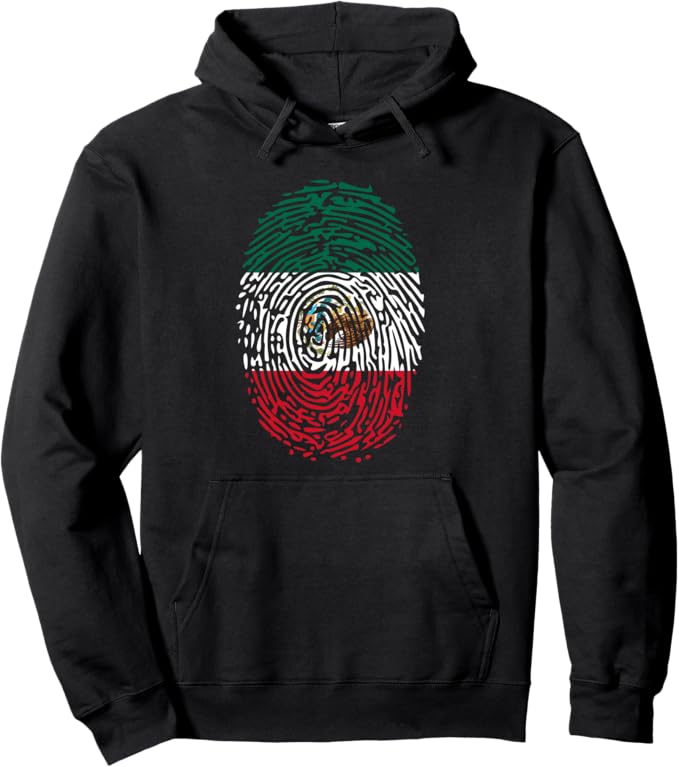 Mexico DNA Flag Pullover Hoodie - Vintage Mexican Flag Pride Design
