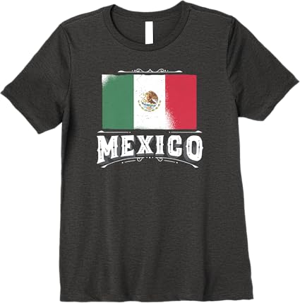 Premium Mexican Flag Women T-Shirt with "Mexico" Lettering – Bandera Mexicana Design
