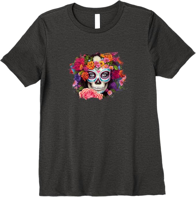 Day of the Dead Mexico Women T-Shirt - Premium Día De Los Muertos Skull Design