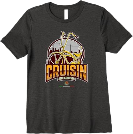 Chicano Lowrider Bike Mexican Premium Women T-Shirt - Cruisin' & Groovin' Design