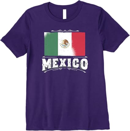 Premium Mexican Flag Women T-Shirt with "Mexico" Lettering – Bandera Mexicana Design