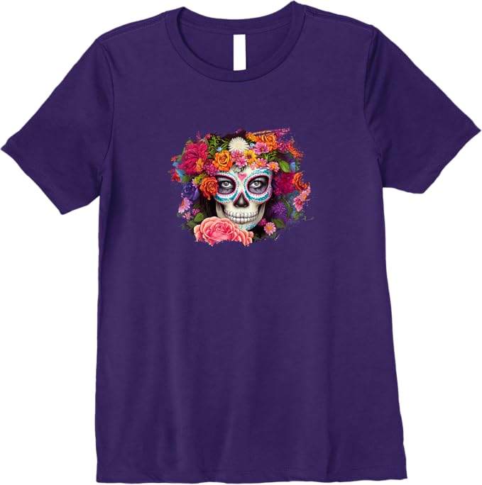 Day of the Dead Mexico Women T-Shirt - Premium Día De Los Muertos Skull Design