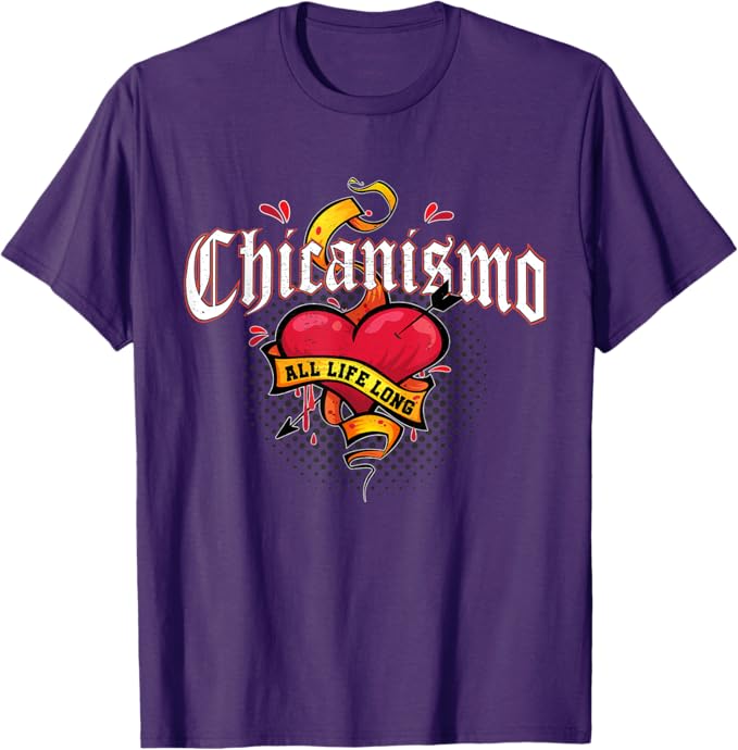 Chicanismo Retro Mexican Chicano Heart Men T-Shirt – All Life Long Style