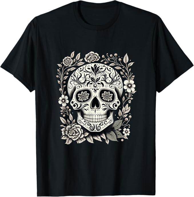 Mexico Holiday Día de los Muertos Sugar Skull Men T-Shirt – Day of the Dead Apparel