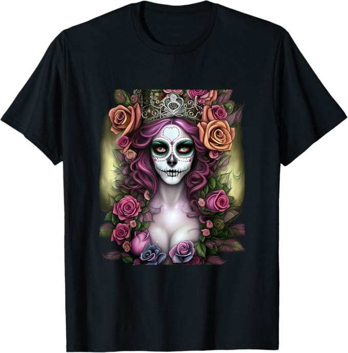 Mexico Día de los Muertos Men T-Shirt – Calaveras Catrina Day of the Dead Design