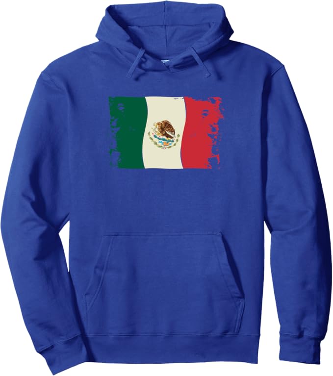 Vintage Mexico Flag Bandera Mexicana Pullover Hoodie - Camiseta