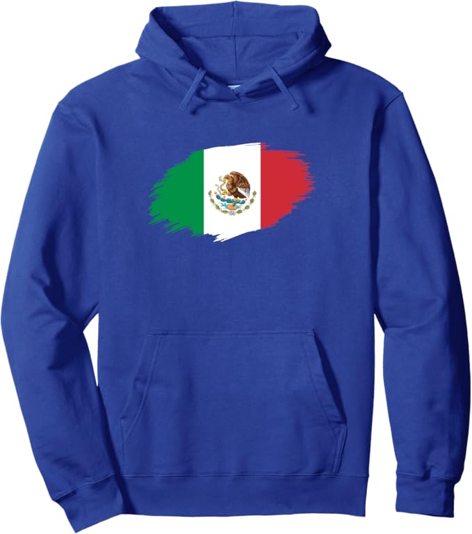 Mexico Flag Pullover Hoodie - Camiseta Bandera Mexicana Design