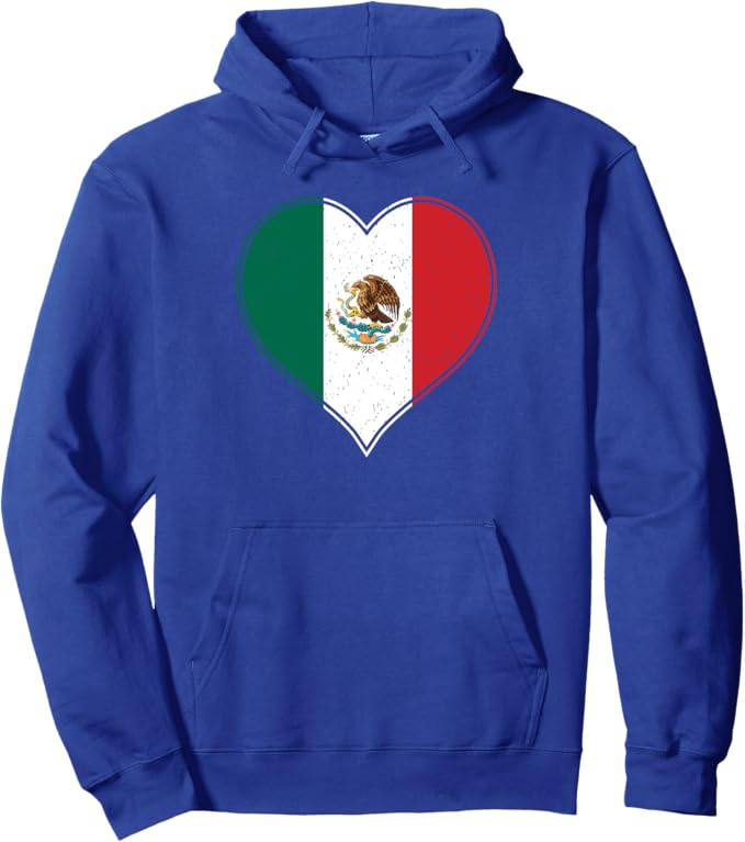 Corazon Mexicano Bandera De Mexico Mexican Flag Camiseta Pullover Hoodie – Proud Mexican Heart Flag Apparel