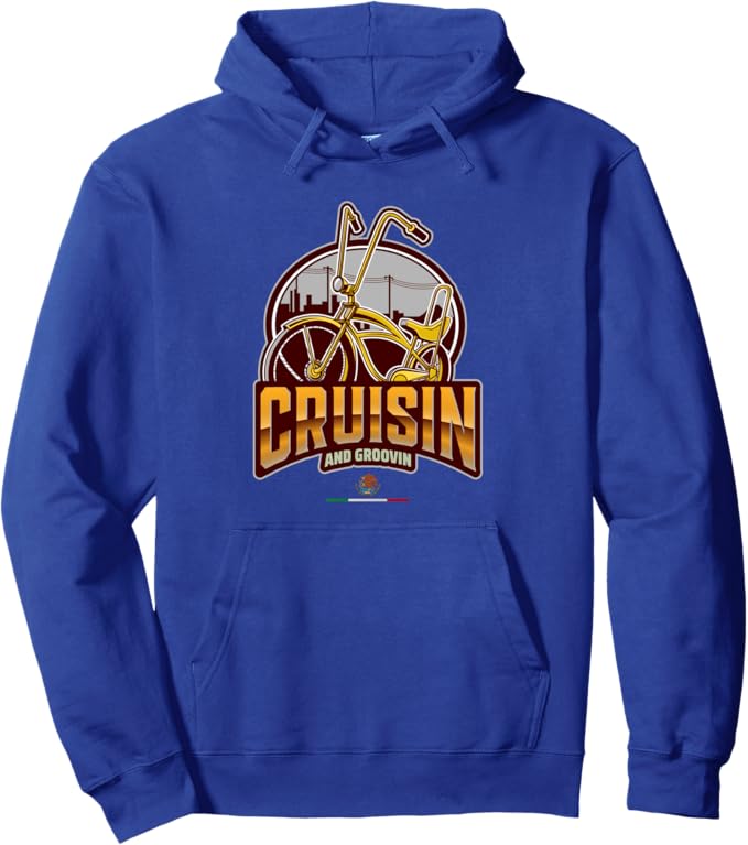Cruisin and Groovin Chicano Lowrider Bike Mexican Pullover Hoodie