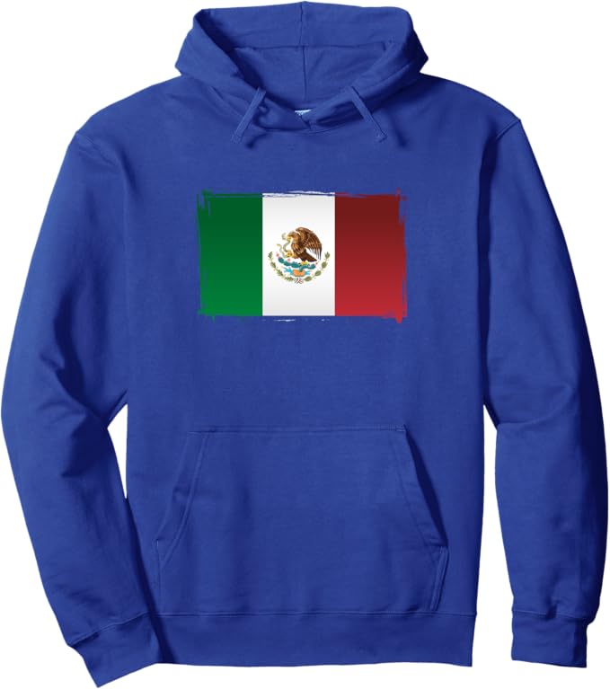 Mexico Flag Pullover Hoodie - Bandera de México Design
