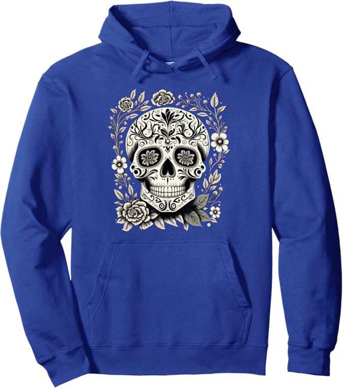 Mexico Holiday Dia De Los Muertos Sugar Skull Pullover Hoodie – Celebrate Mexican Heritage and Culture