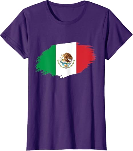 Mexico Flag Women T-Shirt | Camiseta Bandera Mexicana for Patriotic Style