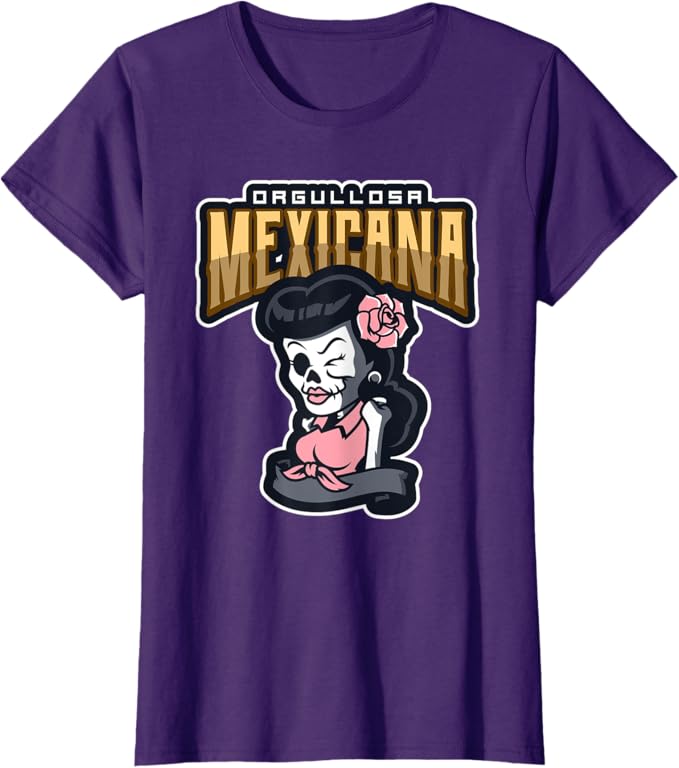 Orgullosa Mexicana Vintage Rockabilly Lowrider Women T-Shirt – Mexican Style Apparel