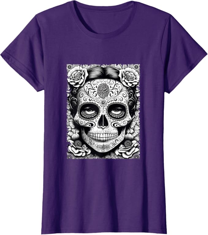 Dia de los Muertos Women T-Shirt – Catrina Calaveras Skull Mexico Holiday Design