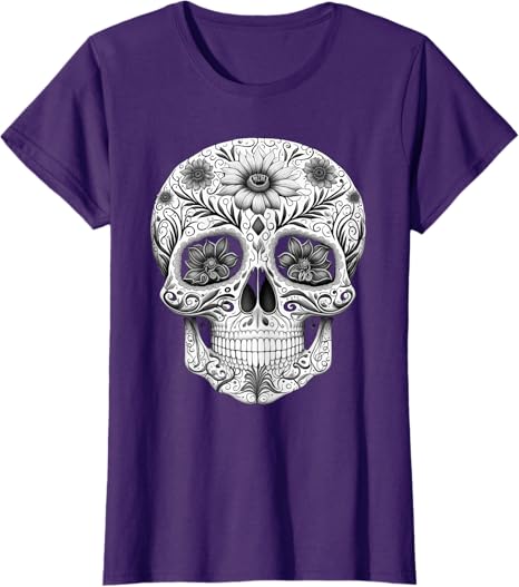 Dia De Los Muertos Mexican Skull Art Women T-Shirt – Halloween & Day of the Dead Apparel