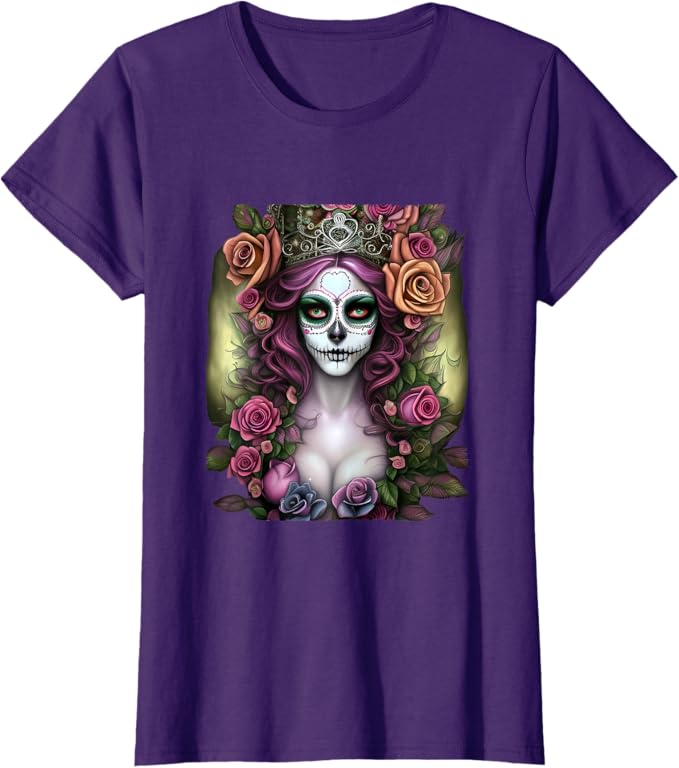 Mexico Día de los Muertos Women T-Shirt – Calaveras Catrina Day of the Dead Design