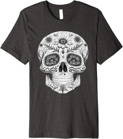 Premium Mexican Skull Art Men T-Shirt | Día de los Muertos Inspired Design