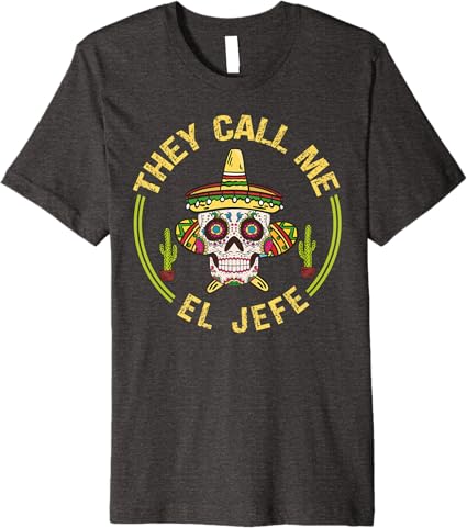 Cinco de Mayo Party Sombrero Skull Premium Men T-Shirt – Mexican Fiesta Shirt
