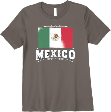 Premium Mexican Flag Women T-Shirt with "Mexico" Lettering – Bandera Mexicana Design