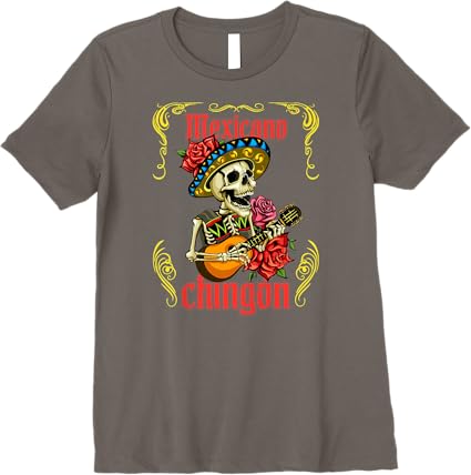 Mexicano Chingon Mariachi Skull Día de los Muertos Premium Women T-Shirt – Stylish Day of the Dead Shirt