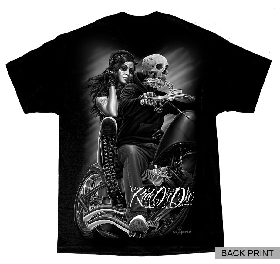 BACKPRINTED- ROD - Biker Babe Men's Tee