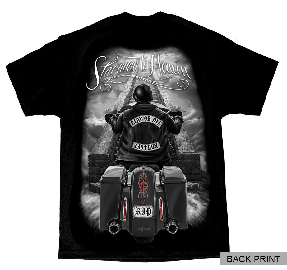 BACKPRINTED- ROD -Stairway To Heaven Men's Tee