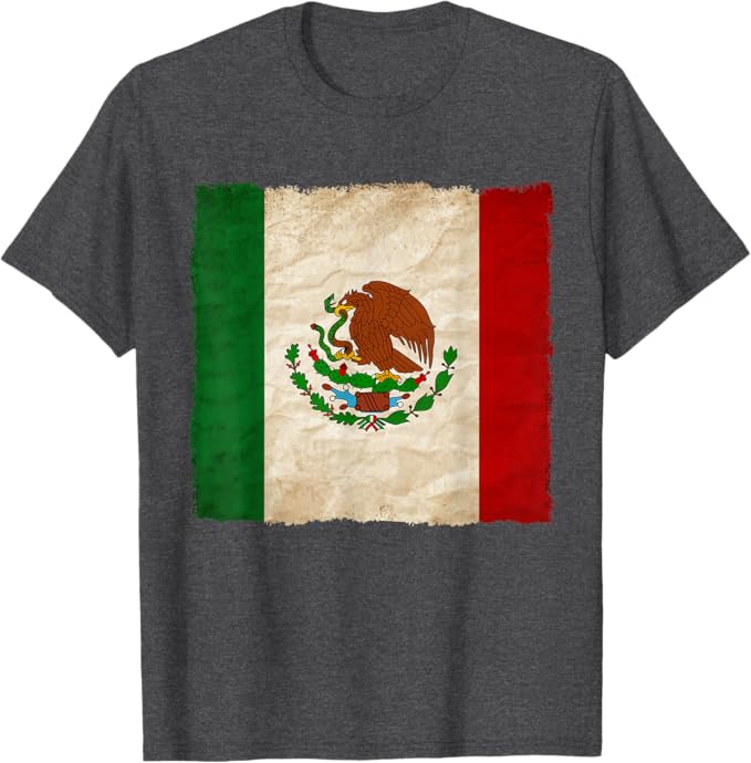 Vintage Mexican Flag Men T-Shirt – Mexico Pride Camiseta Shirt