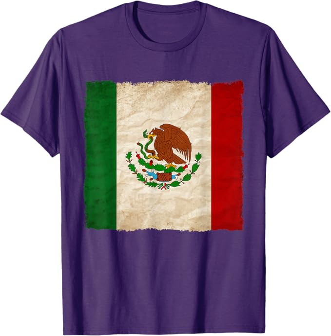 Vintage Mexican Flag Men T-Shirt – Mexico Pride Camiseta Shirt