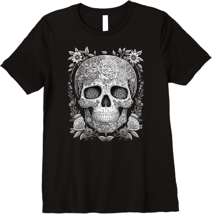 Mexican Skull Women T-Shirt - Camisas de Calaveras Premium Apparel