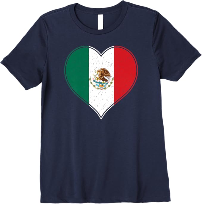 Corazón Mexicano Women T-Shirt - Mexican Flag Bandera de México Premium Apparel