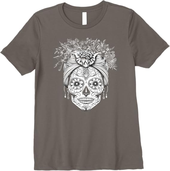 Dia de los Muertos Women T-Shirt - Mexican Sugar Skull Calaveras Premium Apparel