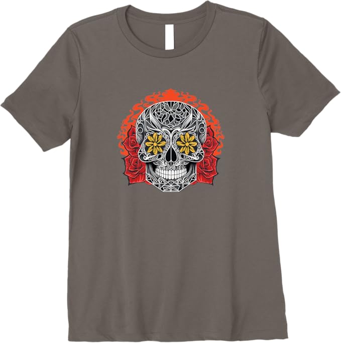 Day of the Dead Sugar Skull Women T-Shirt - Calaveras Mexico Holiday Apparel