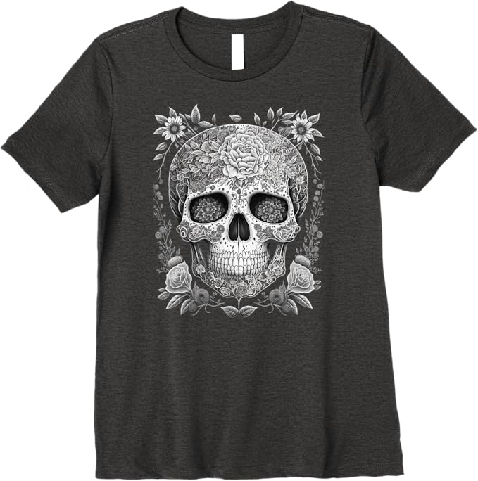 Mexican Skull Women T-Shirt - Camisas de Calaveras Premium Apparel