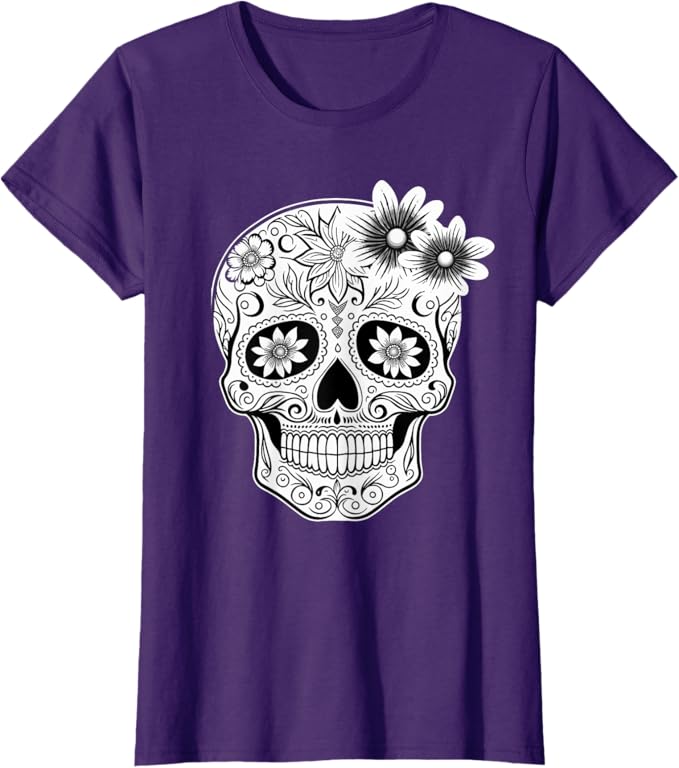 Dia de los Muertos Women T-Shirt - Mexican Skull Calaveras Design
